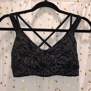 lululemon zip front sports bra size 10